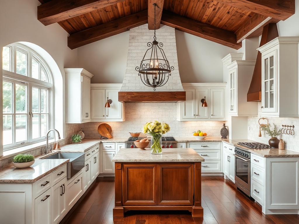 Hill Country Beamed Kitchen — Kitchens remodeling by Wright Touch Construction in the Texas Hill Country